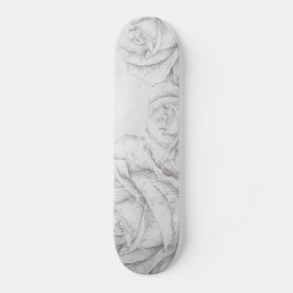  Rozen Floral Gray Decoratief Persoonlijk Skateboard