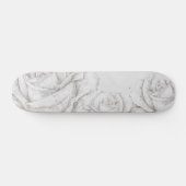  Rozen Floral Gray Decoratief Skateboard (Horizontaal)