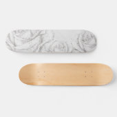  Rozen Floral Gray Decoratief Skateboard (Horizontaal)