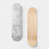  Rozen Floral Gray Decoratief Skateboard (Voorkant)