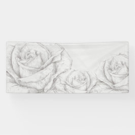  Rozen Floral Gray Decoratief Spandoek