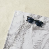  Rozen Floral Gray Decoratief Strandlaken (In situ)