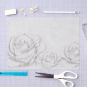  Rozen Floral Gray Decoratief Tissuepapier (Craft)