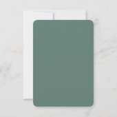 Rozen Floral Green Bridal Kaart (Achterkant)