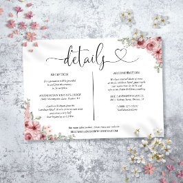 Rozen Floral Heart Script Details Informatie Kaart