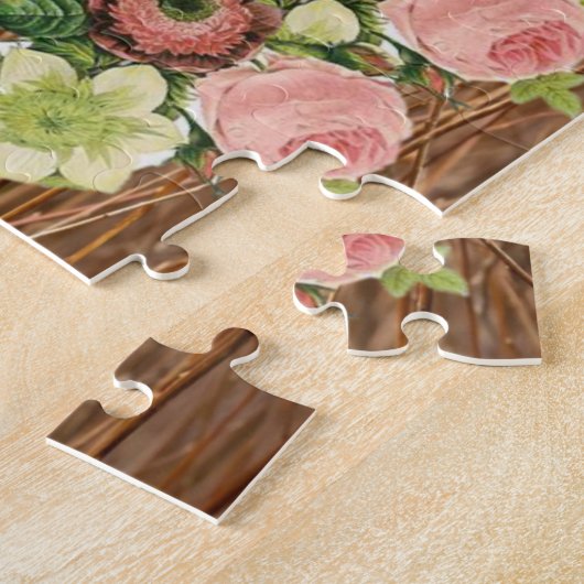 Rozen Floral Jigzaag Puzzle Daisy Legpuzzel (Zijkant)