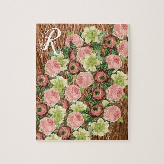 Rozen Floral Jigzaag Puzzle Daisy Legpuzzel (Verticaal)