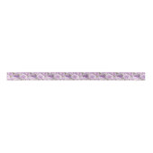 Rozen Floral Lavender Paars Pattern Satijnen Lint (Voorkant)