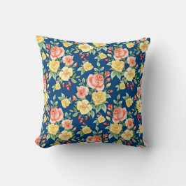 Rozen Floral Pattern Illustratie Kussen