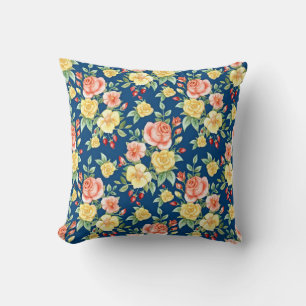  Rozen Floral Pattern Illustratie Kussen