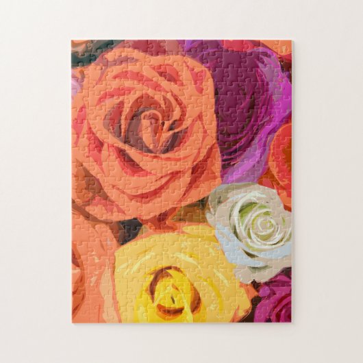 Rozen Floral Pattern Legpuzzel (Verticaal)