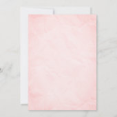 Rozen Floral Pink Elegant Wedding Kaart (Achterkant)