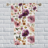 Rozen Floral Pink Paars Bad Handdoek