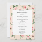  Rozen Floral Pink Peach Cream Vrijgezellenfeest Kaart (Voorkant)