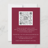 Rozen Floral QR Code Bright Green Marsala (Achterkant)