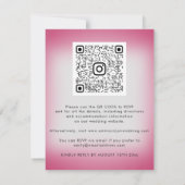 Rozen Floral QR Code Burgundy Gray Pink (Achterkant)