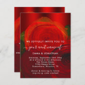 Rozen Floral QR Code Red Wine Elegant (Voorkant / Achterkant)