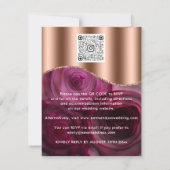 Rozen Floral QR Code Roos Gold Copper Marsala Roze (Achterkant)