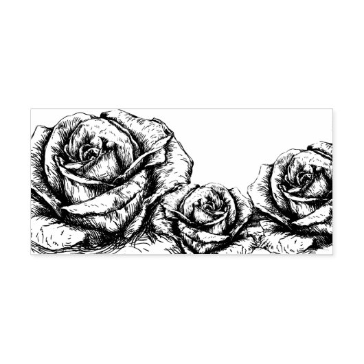 Rozen Floral Rubberstempel (Afrduk)