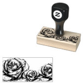 Rozen Floral Rubberstempel (Gestempeld)