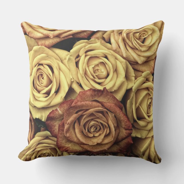 Rozen Floral Sierkussen 20 x 20 inch (Voorkant)