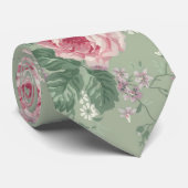  Rozen Floral Unisex stropdas (Opgerold)