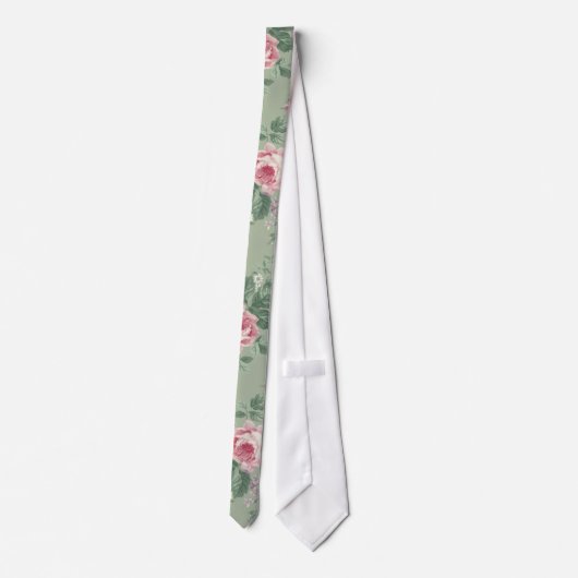  Rozen Floral Unisex stropdas (Achterkant)