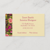  Rozen Floral Visitekaartje (Achterkant)