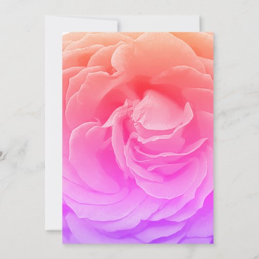 Rozen Floral Weddenschap Kaart (Achterkant)