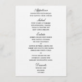 Rozen Floral Weddenschappen Dining Menu Hydrangea (Achterkant)