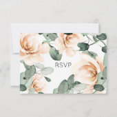 Rozen Floral Wedding RSVP Kaartje (Achterkant)