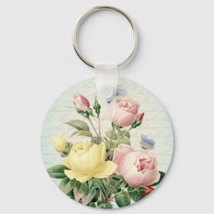 rozen florale sleutelhanger