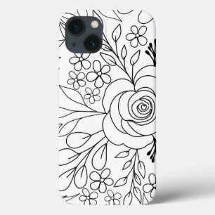 Rozen florale tekenlijn Case-Mate iPhone case