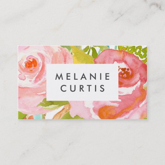 Rozen Florals Visitekaartje (Voorkant)