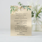 Rozen Flower Brunch Green Gold Waterverf Ivory Kaart (Staand voorkant)