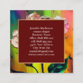 Rozen Flower Gold  Roze AI Gegenereerd Vierkante Visitekaartje (Achterkant)