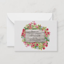 Rozen Flower Thank You Card Notitiekaartje