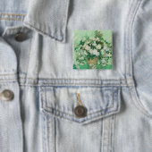 Rozen - Flowers Bouquet Vierkante Button 5,1 Cm (In situ)
