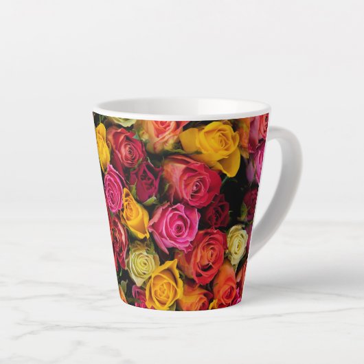 Rozen Flowers Latte Mok (Rechterhoek)
