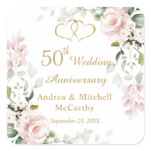 Rozen Foliage Hearts 50th Wedding Jubileum