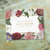 Rozen Foral Funeral Service Memorial Guest Book Gastenboek