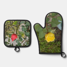 Rozen Forever Pot Holders Ovenwant & Pannenlap Set