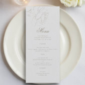 Rozen Formal Modern Classic Ivoor Elegant Wedding Menu
