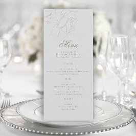 Rozen Formal Modern Classic Ivoor Elegant Wedding Menu