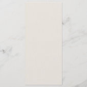 Rozen Formeel Modern Klassiek Ecru Elegant Huwelij Menu (Achterkant)
