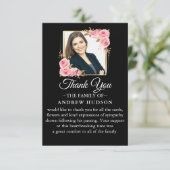 Rozen Foto Lijst Begrafenis Dank u kaart (Staand voorkant)