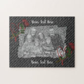 Rozen Foto Lijst Sjabloon Legpuzzel (Horizontaal)