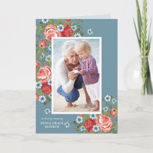  Rozen Foto Memorial Gevouwen Programma (Voorkant)