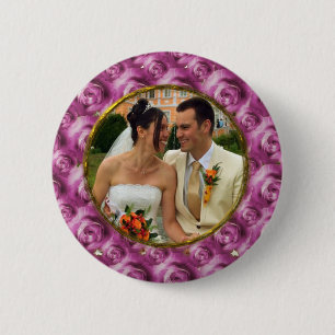 Rozen/foto Ronde Button 5,7 Cm
