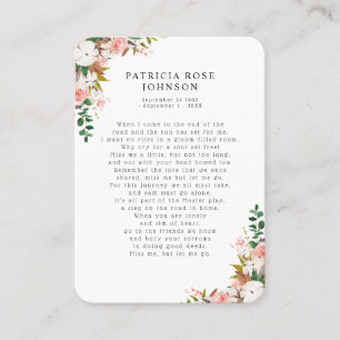 Rozen Foto Sympathie Funeral Memorial Kaart Visitekaartje